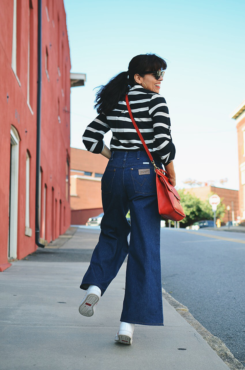 Vintage jeans street style 