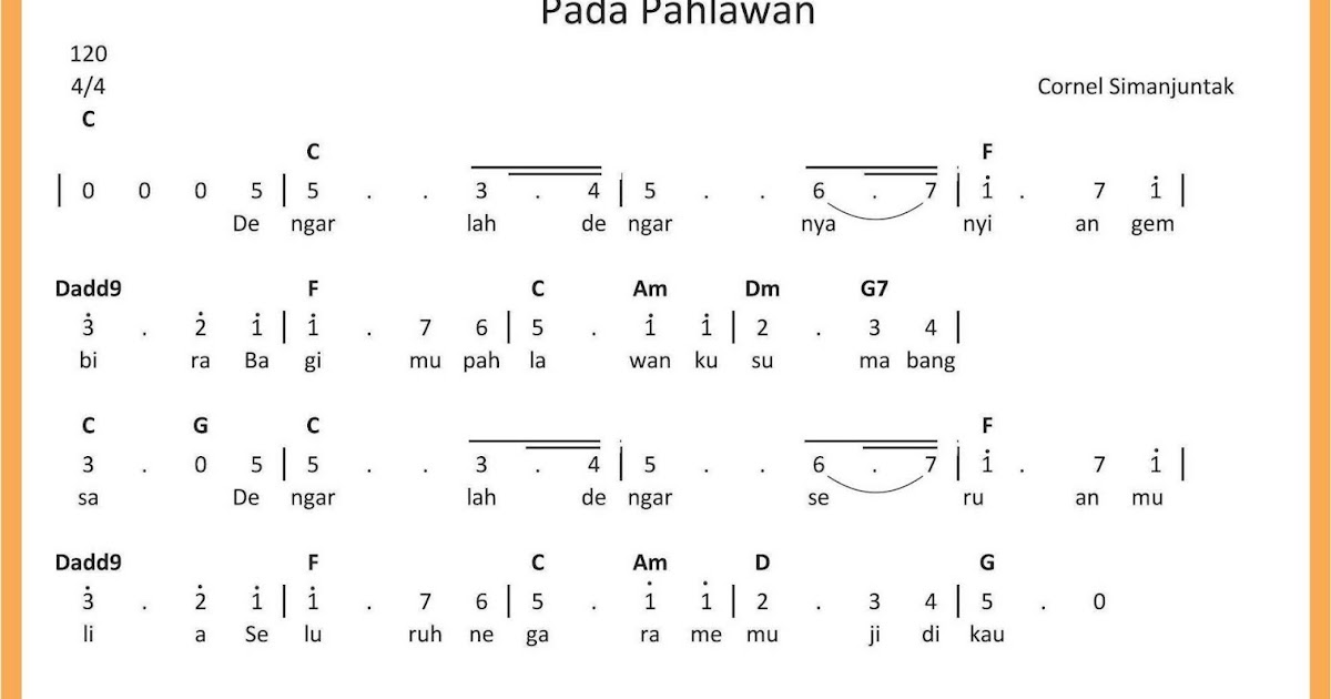 Not Angka Pada Pahlawan - SEPUTAR MUSIK