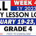 GRADE 4 DAILY LESSON LOGS (WEEK 4: Q3) FEBRUARY 19-23, 2024