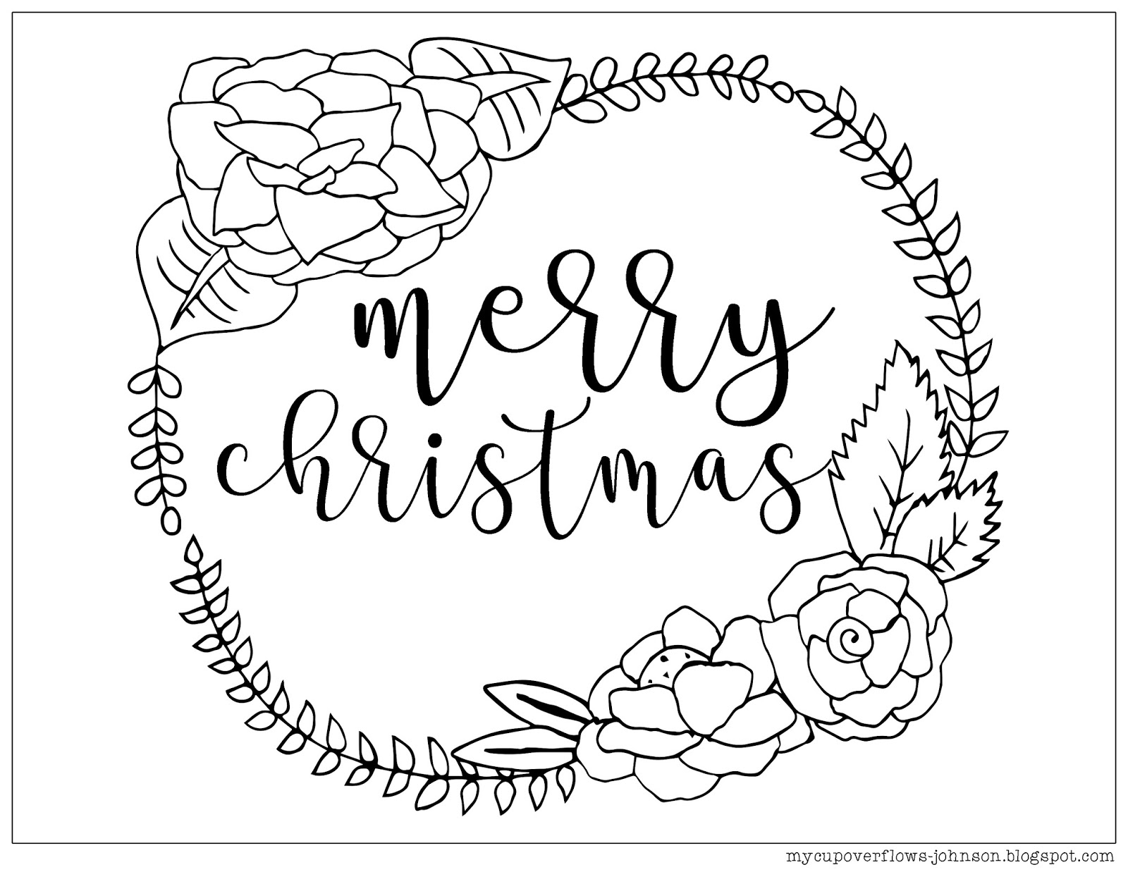 Download My Cup Overflows: Christmas Coloring Pages