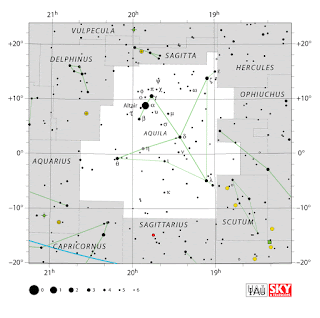 IAU: Карта на съзвездието Орел | Aquila