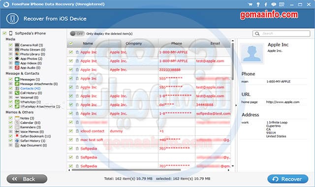 برنامج استعادة المحذوفات من الايفون FonePaw iPhone Data Recovery