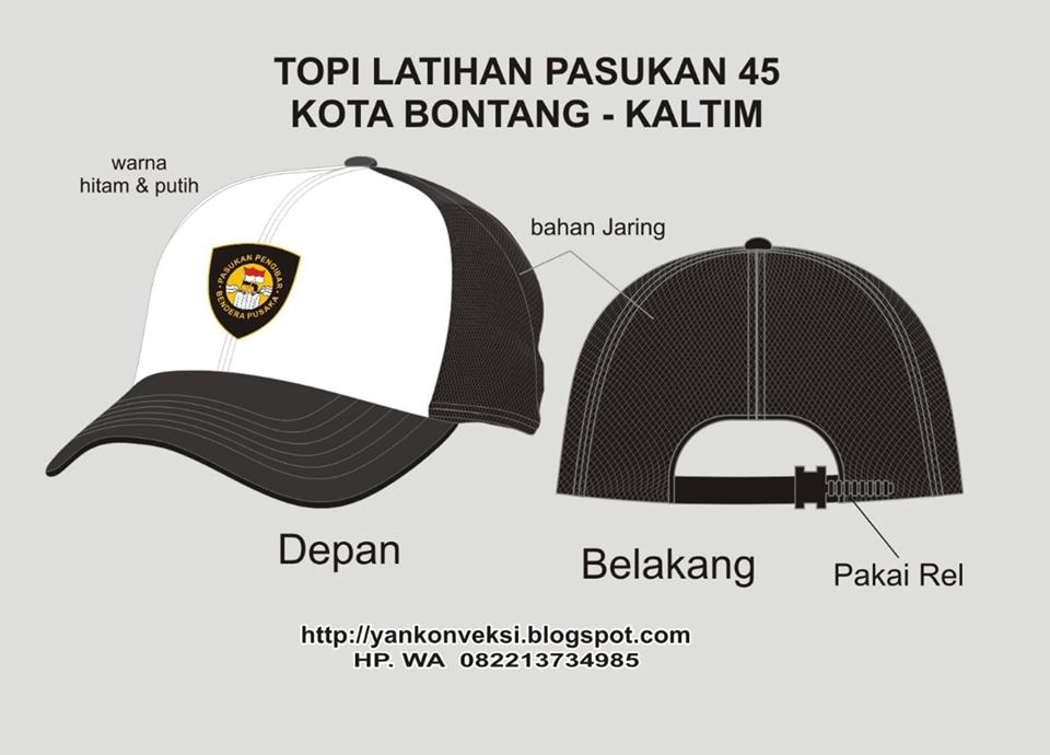 TOPI LATIHAN PASUKAN 45 PASKIBRA