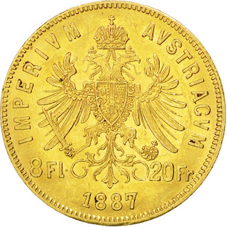 Austrian Gold Coins 8 Florins 20 Francs