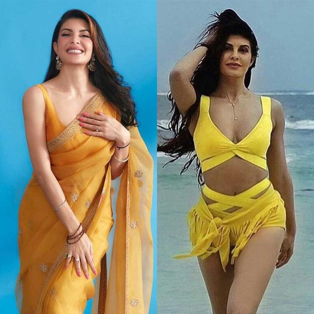 Jacqueline Fernandez saree vs bikini hot indian actress