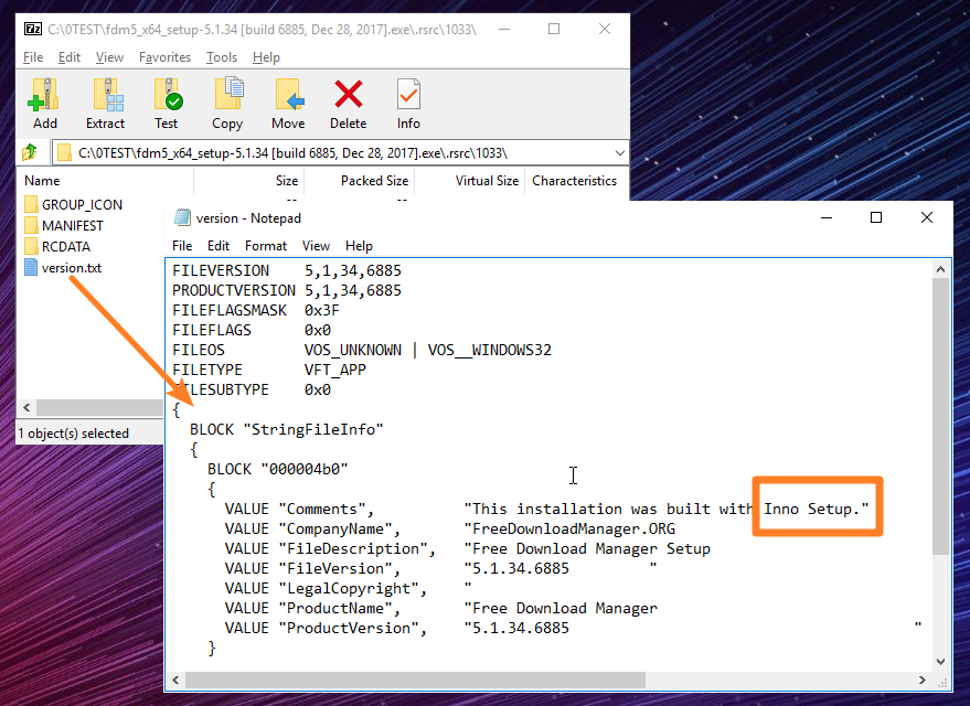 Open text file