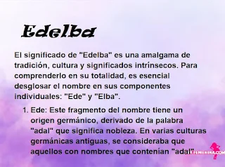 significado del nombre Edelba