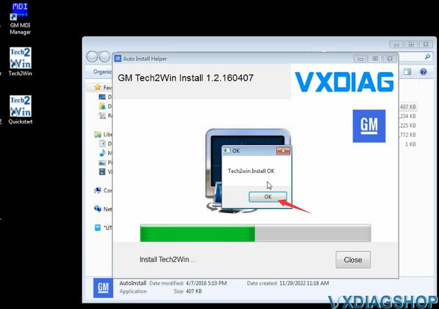 Install 2022.05 VXDIAG GM GDS2 Tech2win 6