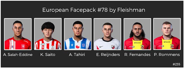 European Facepack #78 For eFootball PES 2021
