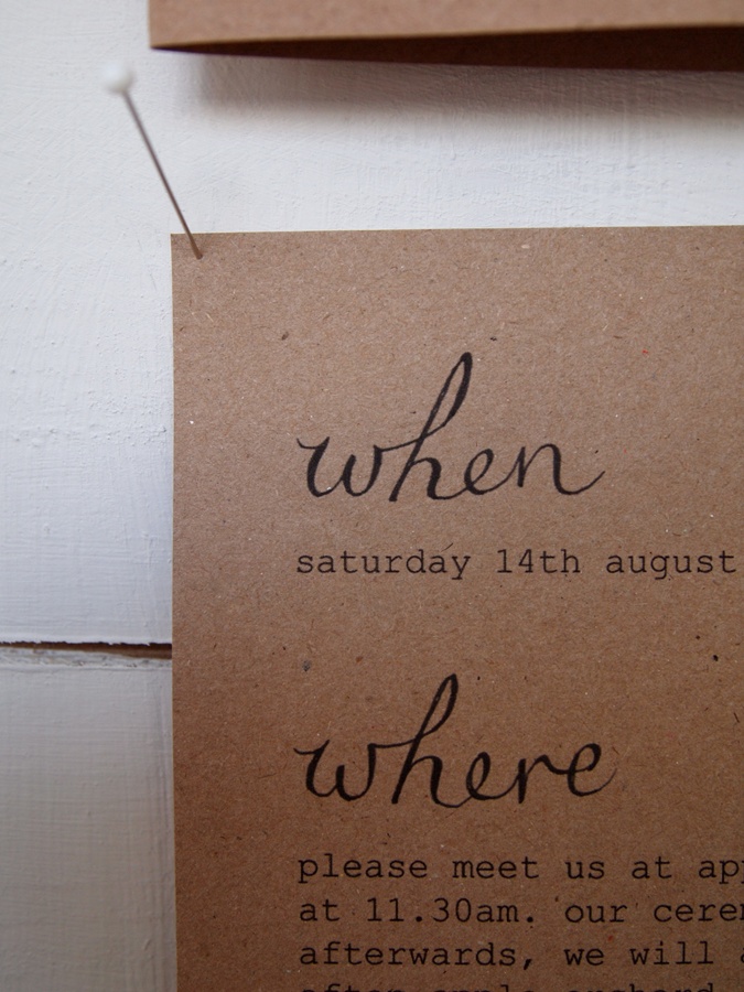homemade wedding invitations