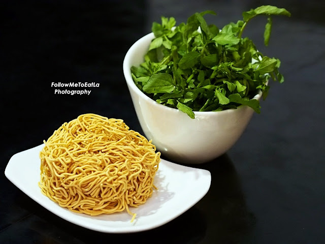 Son's Favourite Noodles - Yee Mee (RM 2.50) & WaterCress (RM 6.90)