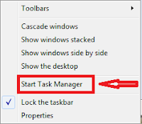 Start Task Manager di Taskbar