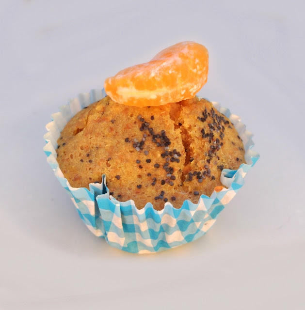 muffins de mandarina y semillas de amapola