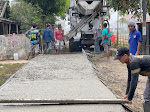 Bangun Infrastruktur Cianjur, PT Padi Beton Gelontorkan Dana Bangun Jalan Rabat Beton