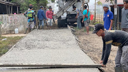 Bangun Infrastruktur Cianjur, PT Padi Beton Gelontorkan Dana Bangun Jalan Rabat Beton