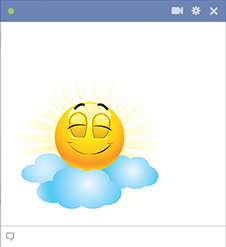 Emoticon in seventh heaven