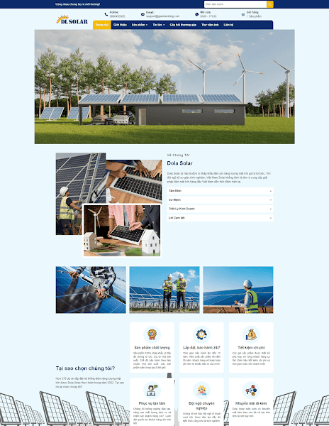 Template blogger landing công ty năng lượng