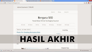 Hasil Akhir Belajar Cara Edit Template Blogger