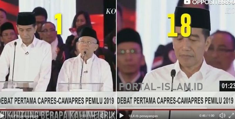 NGAKAK! Netizen Sampai Hitung Berapa Kali Jokowi Melirik 