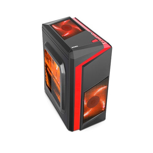 Vỏ case máy tính chuyên Game SAMA E-Sport F2 Black - Red