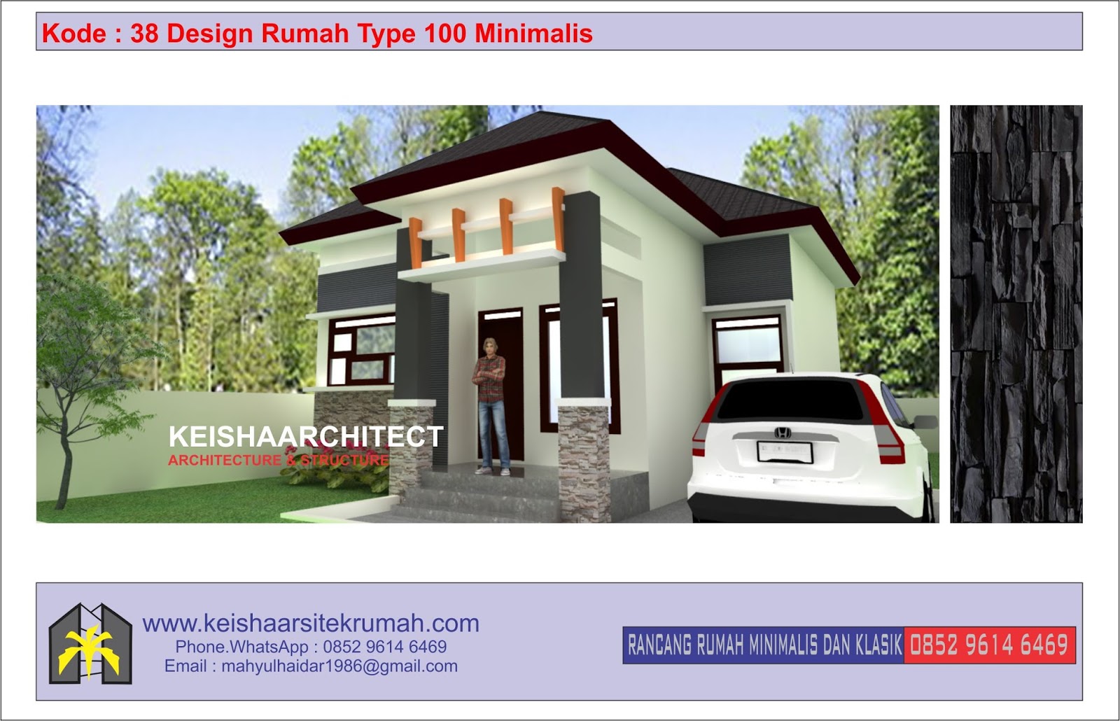 KODE 38 DESIGN RUMAH TYPE 90 LOKASI DESA SUNGAI JAWI PONTIANAK KOTA KALBAR DESAIN RUMAH MINIMALIS KLASIK DAN RAB TAHUN 2021 WWWKEISHAARSITEKRUMAHCOM