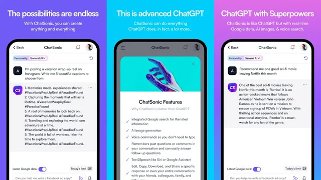 ChatGPT App, ChatSonic
