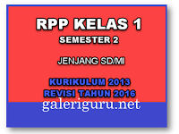 Rpp Kelas 1 Semester 2 Kurikulum 2013 Revisi Terbaru Sekolah Dasar