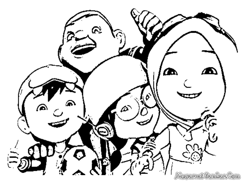 Free coloring pages of boboiboy