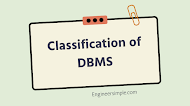 Classification of DBMS