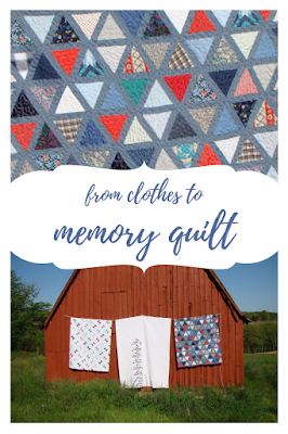 Three memory quilts for three siblings from one mother's fabric stash