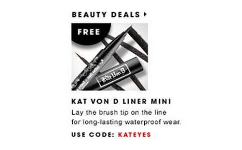 Sephora Free Kat Von D Liner Mini Deluxe Sample Promo Code