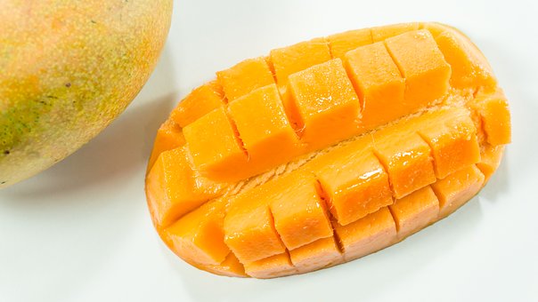 cubed mango