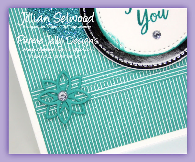 Flourish Thinlit Dies, Southen Serenade, Sparkle Shimmer and shine card