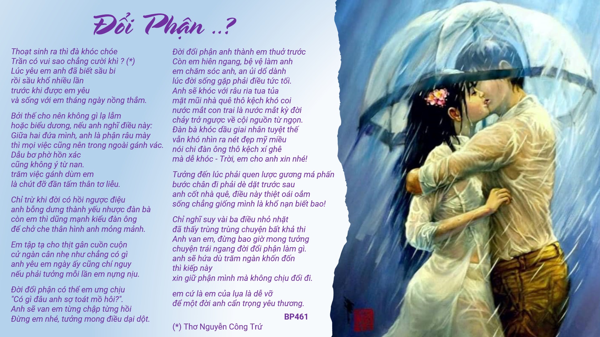 Đổi Phận - Thơ BP461