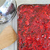 Gâteau carré rouge à l'érable et au chocolat