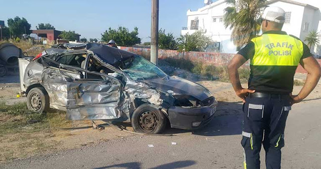One die in car - truck collision in a village in north Cyprus