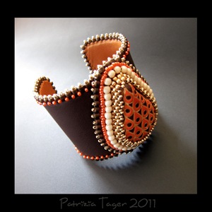 Moroccan Spice - Brown Leather Cuff 03 copy