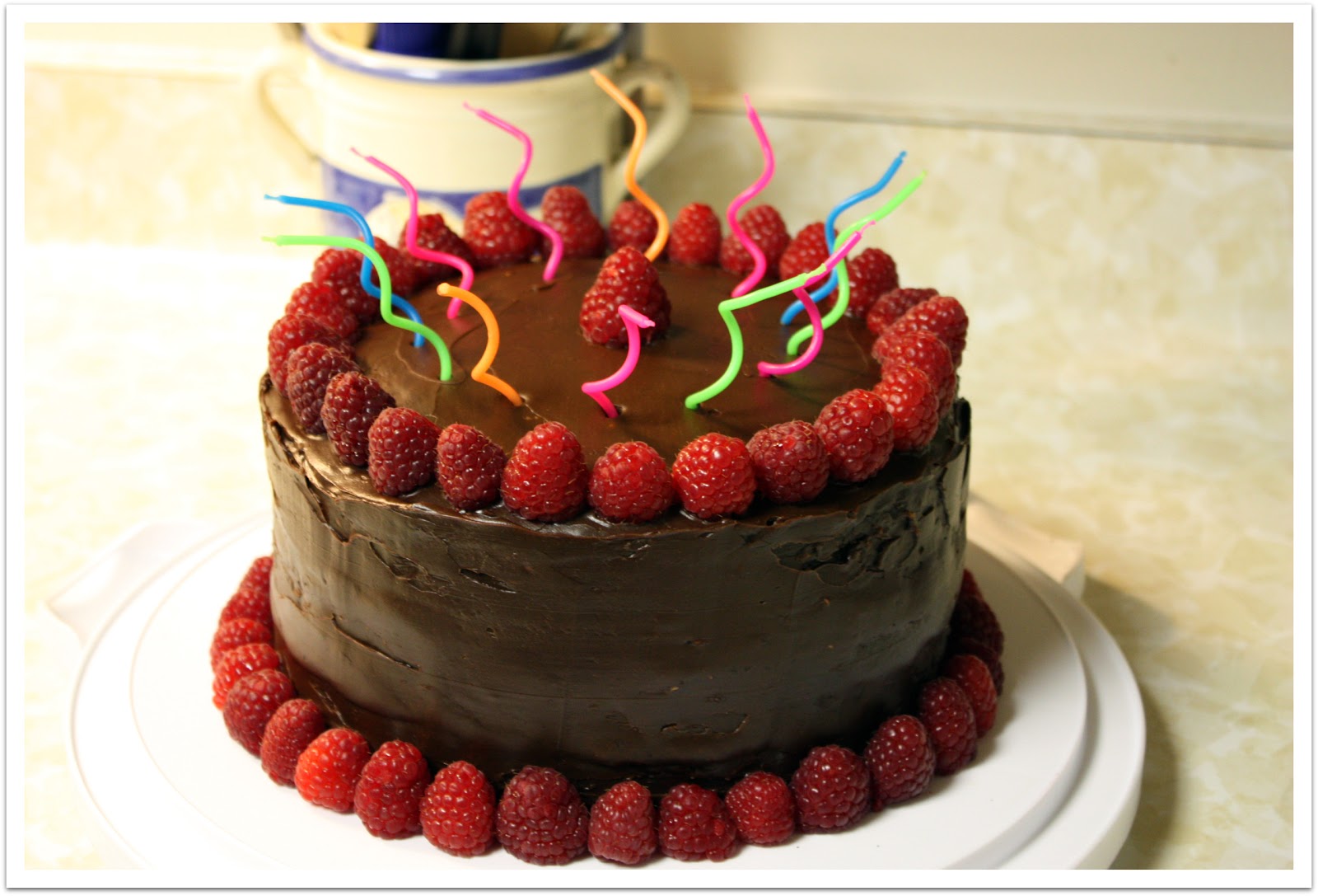 chocolate birthday cake designs Triple Layer Chocolate Cake with Raspberry Filling & Chocolate Ganache 