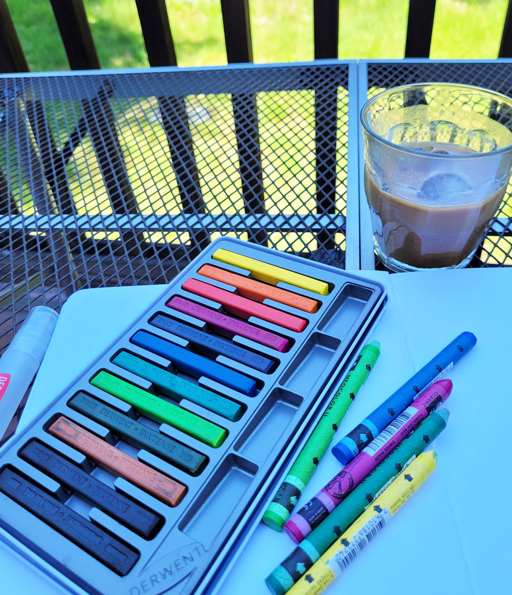 Fueled by Clouds & Coffee: Messing Around with Inktense Blocks