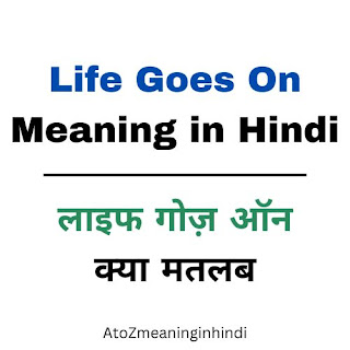 Life Goes On Meaning in Hindi
