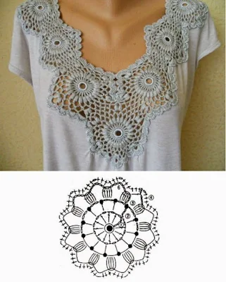 Camiseta com croche