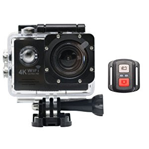 Iteasier 1080p 4K Ultra HD Action Camera 16MP Remote Control WiFi Underwater 30M Waterproof Sport Camera 170 Degree Wide View 2 inch LCD Screen 1050mAh Battery Storage Support Micro SD Card 1632GB Camera with Mounting Accessory Case Kit for DivingBikingMountingSwimming