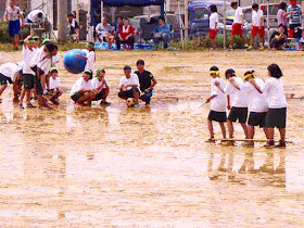 athletics, children, school, mud, Undokai, relay, Okinawa