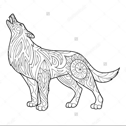 HD Wolf Coloring Pages For Adults Library