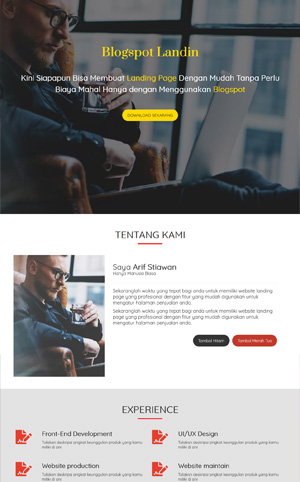 blogspot landing page