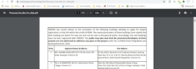 Public caution by RERA to not to buy