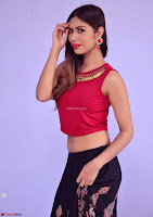 Nishi Gandha in Beautiful Red Crop Top ~  Exclusive 002.jpg