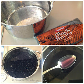 How to make blue dye from black beans