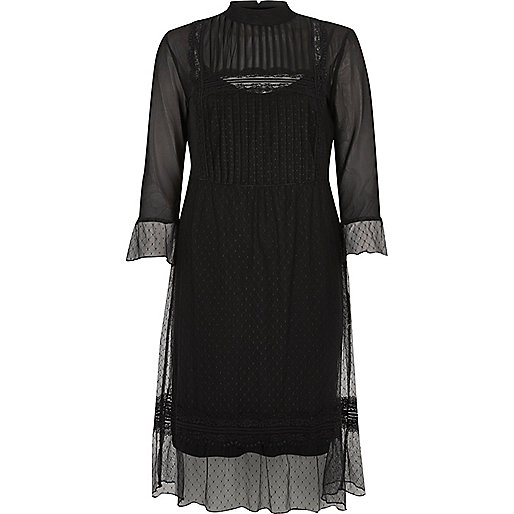 river island black sheer dress, sheer victorian dress, 