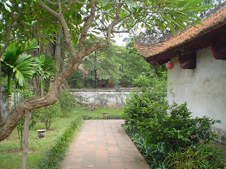 Side view of Van Mieu Temple in Hanoi (Vietnam)